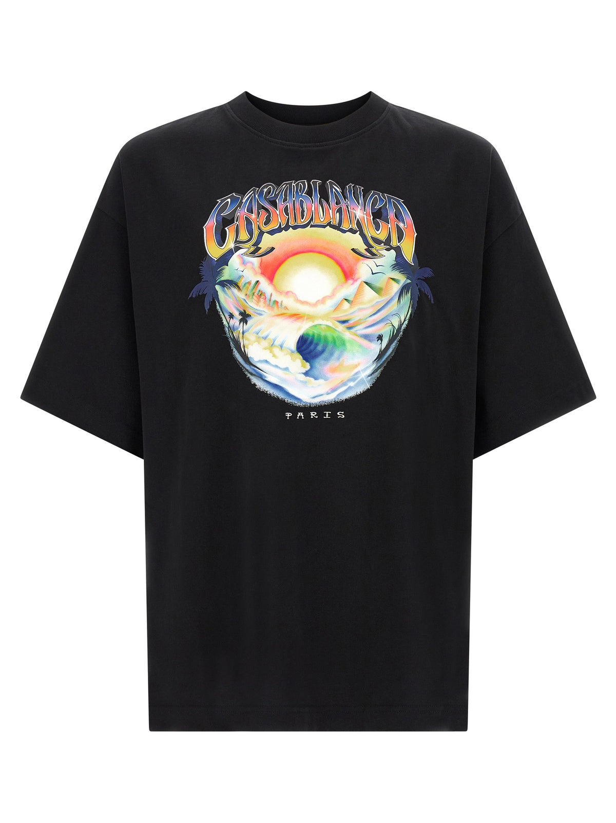 T-shirt Casablanca en coton biologique noir