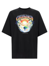 T-shirt Casablanca en coton biologique noir