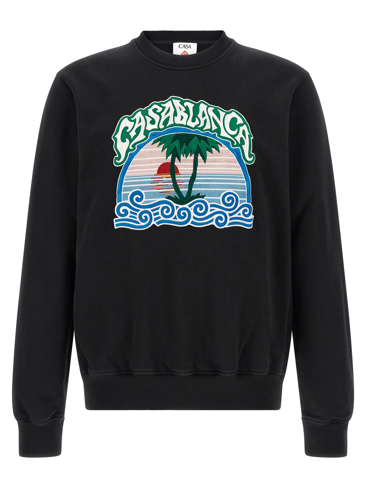 Sweat-shirt Casablanca en coton biologique noir