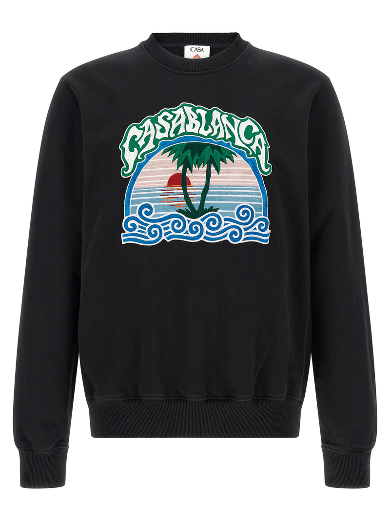 Sweat-shirt Casablanca en coton biologique noir