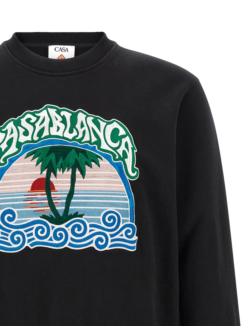 Sweat-shirt Casablanca en coton biologique noir