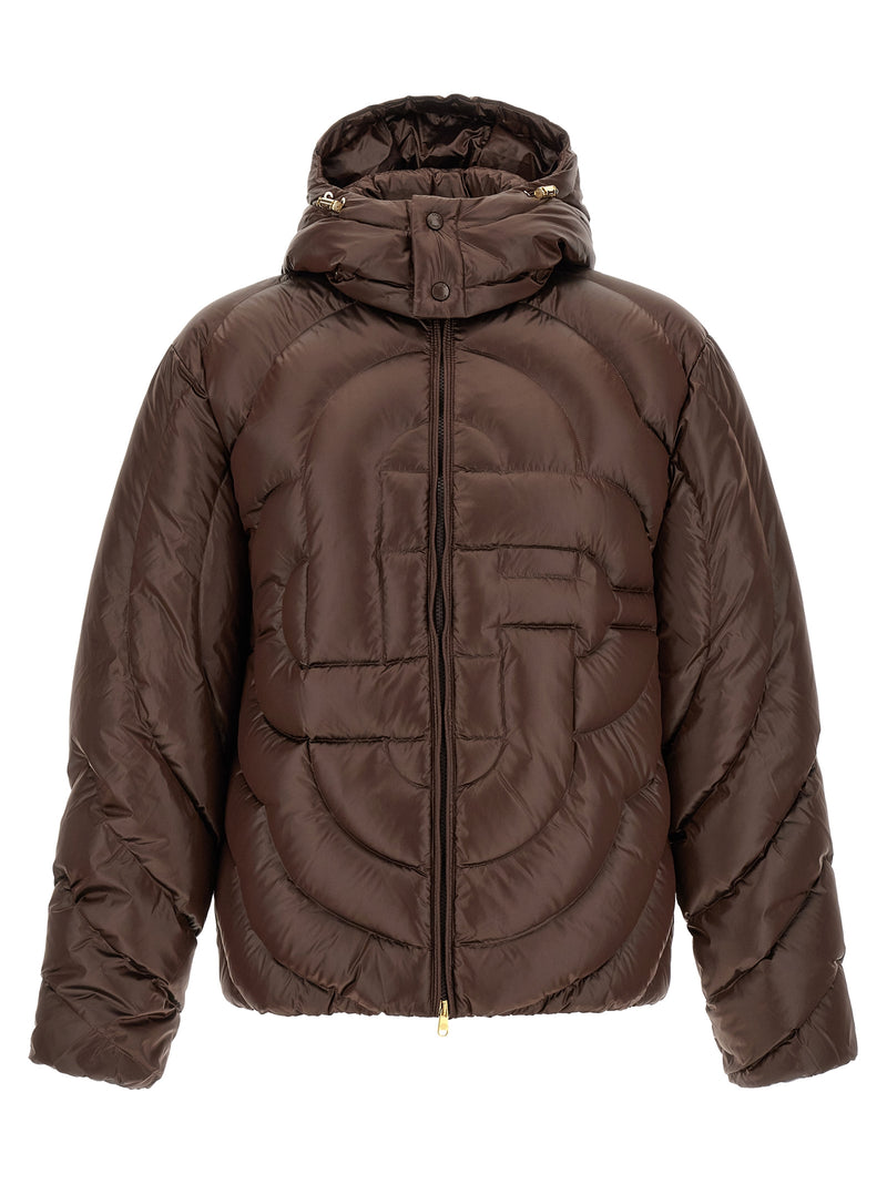 Veste longue Casablanca marron en polyamide