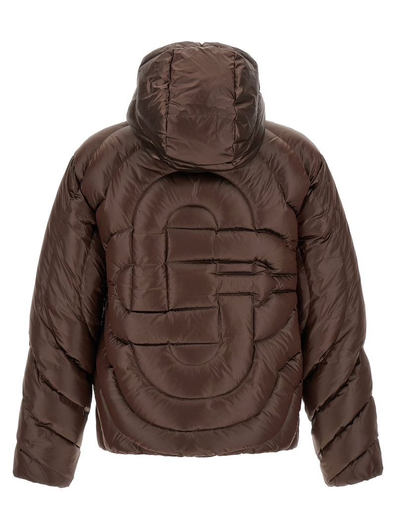 Veste longue Casablanca marron en polyamide