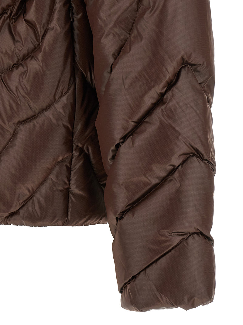 Veste longue Casablanca marron en polyamide