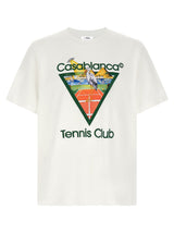 T-shirt Casablanca blanc en coton biologique