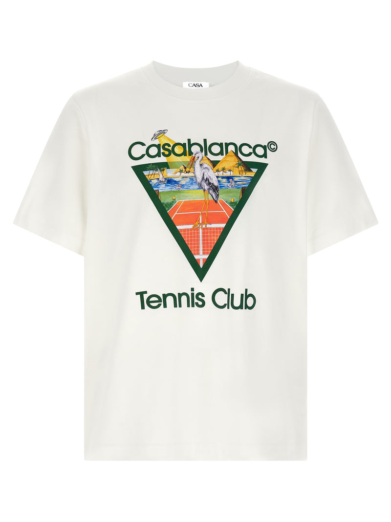 T-shirt Casablanca blanc en coton biologique