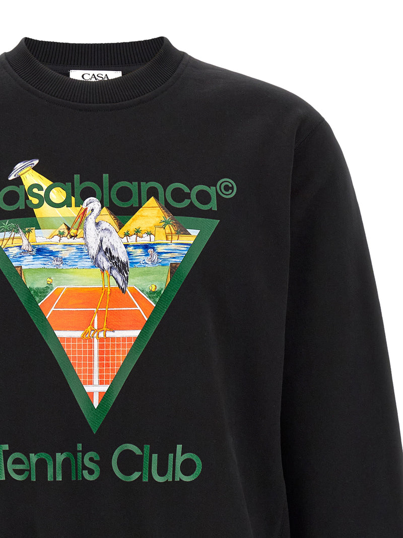 Sweat-shirt Casablanca en coton biologique noir