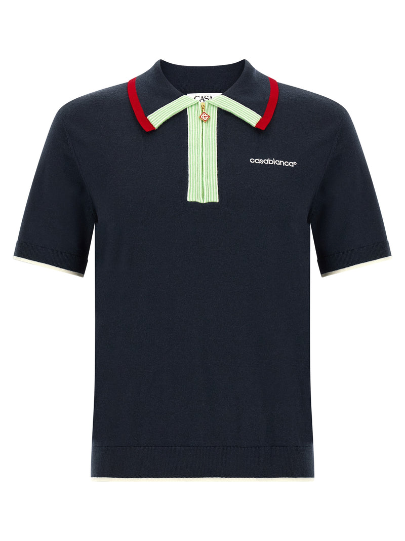 Polo Casablanca en laine bleue