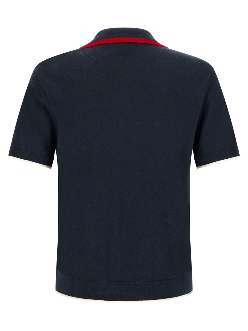 Polo Casablanca en laine bleue