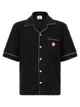 Chemise Casablanca noire en coton à motifs
