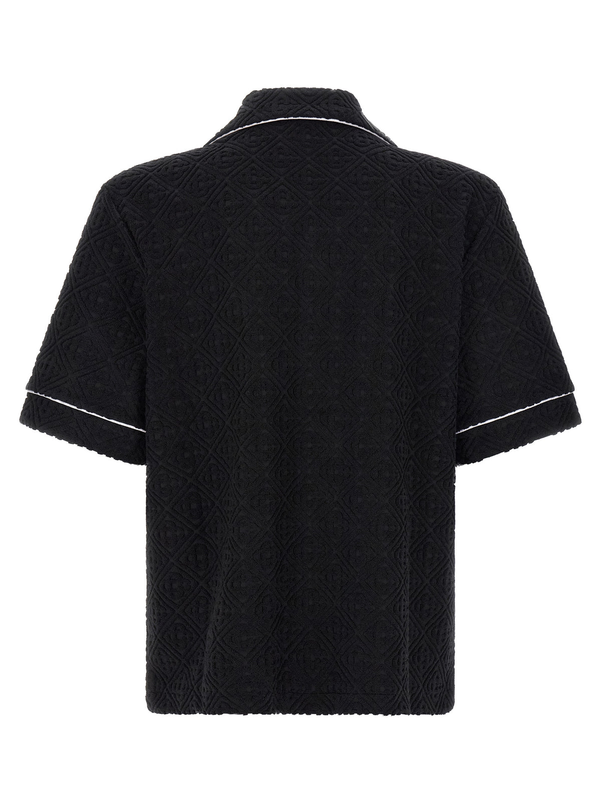 Chemise Casablanca noire en coton à motifs