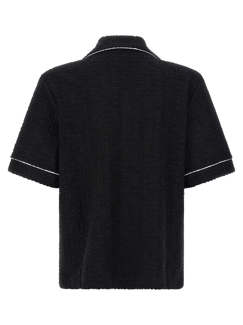Chemise Casablanca noire en coton à motifs