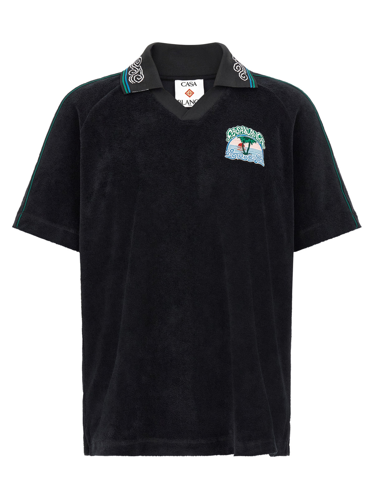 Polo Casablanca en coton noir