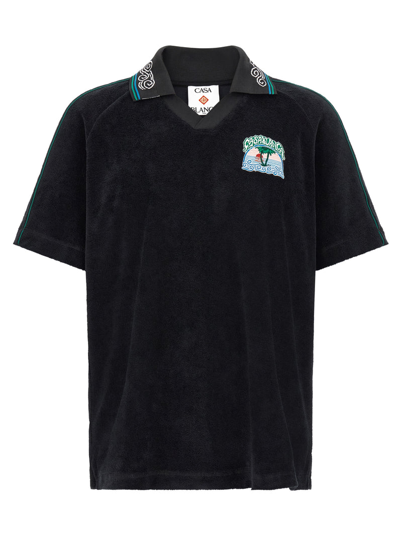 Polo Casablanca en coton noir