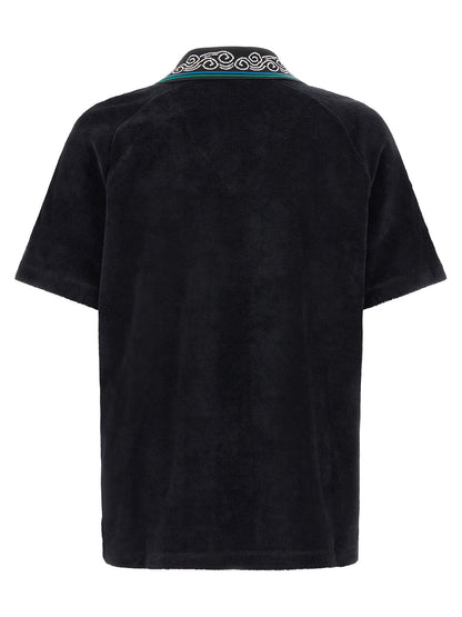 Casablanca Black Cotton Polo Shirt