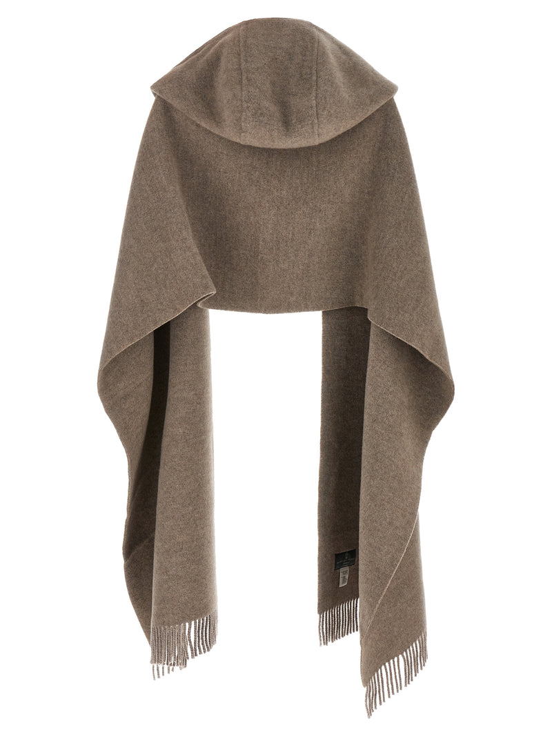 Écharpe Brunello Cucinelli en laine marron