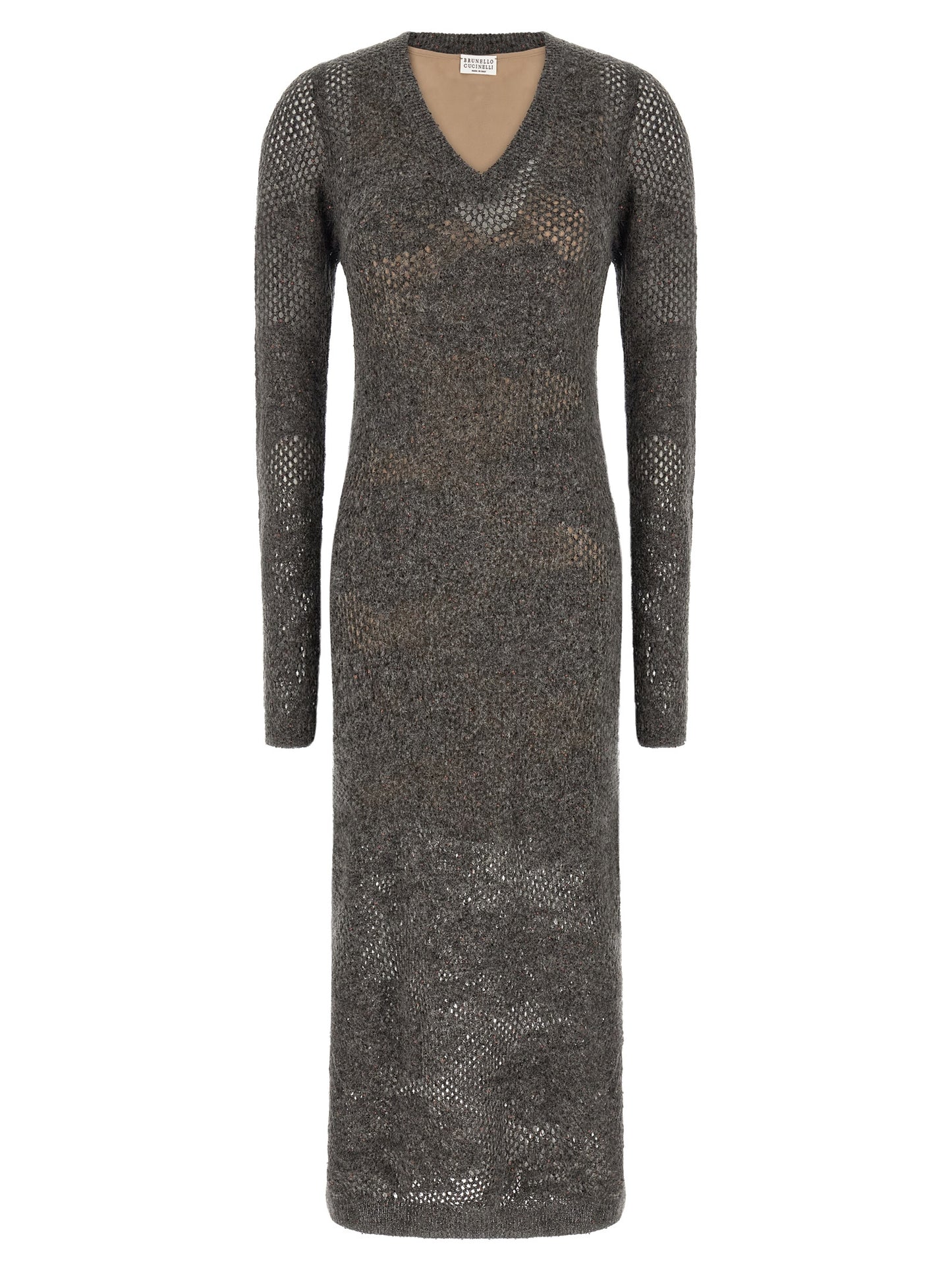Brunello Cucinelli Gray Nylon Casual Dress