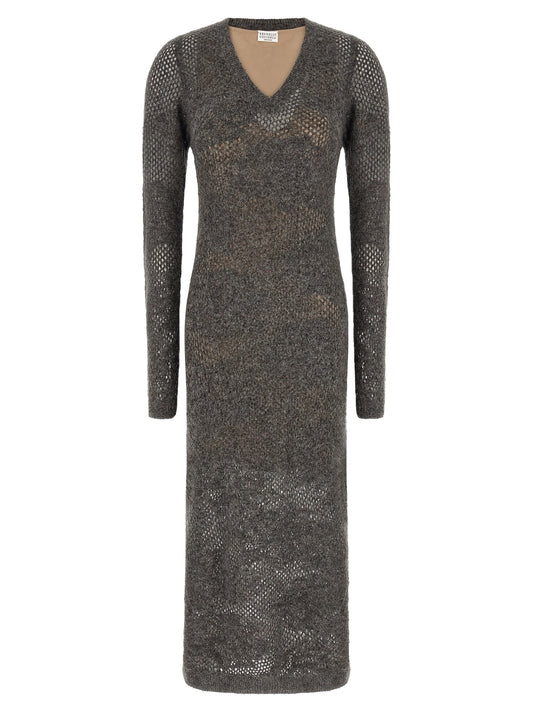 Robe décontractée en nylon gris Brunello Cucinelli