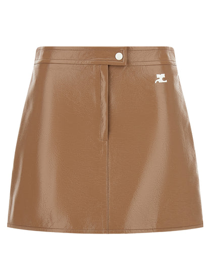 Courrèges Beige Cotton Long Skirt