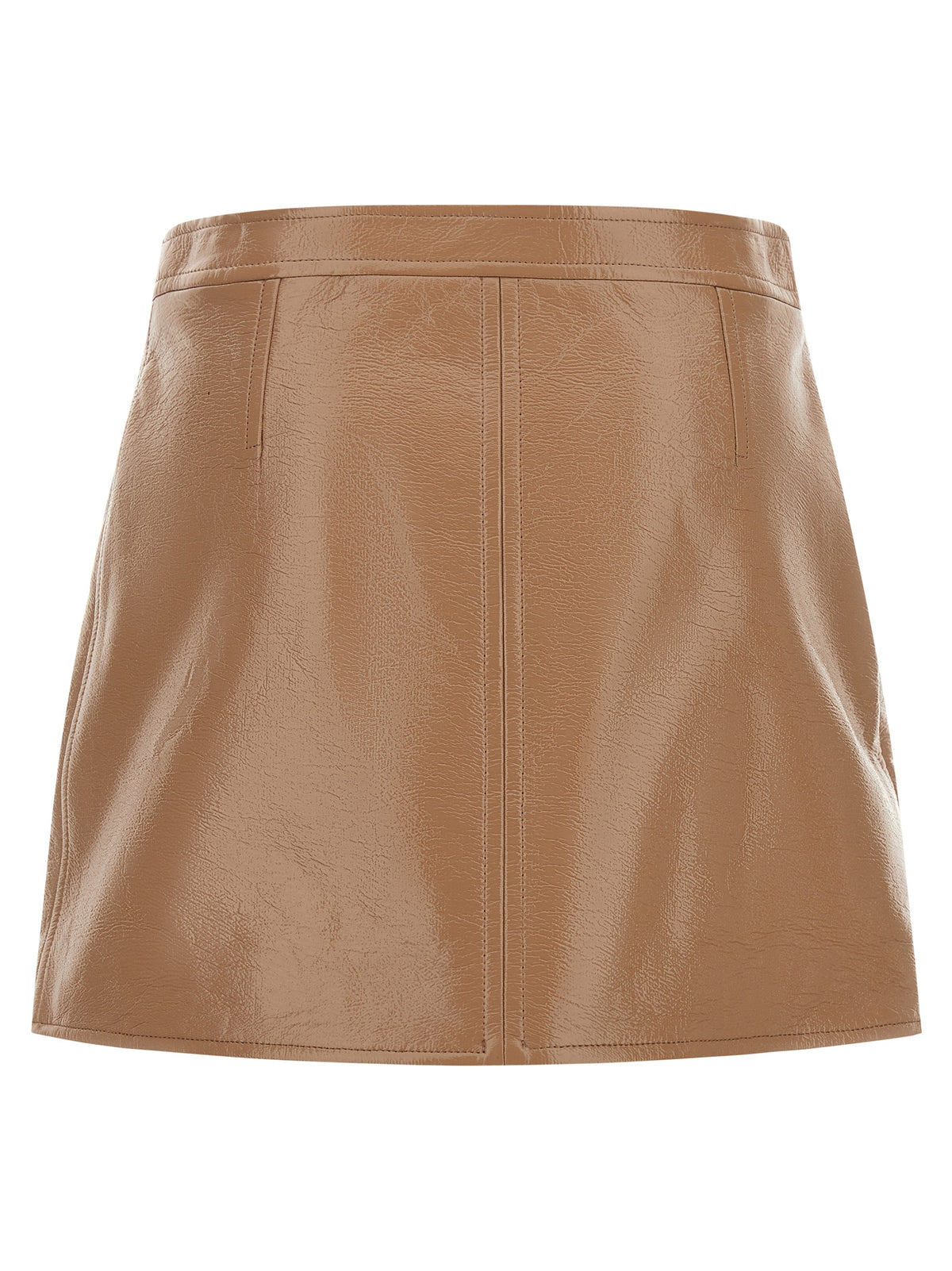 Jupe longue en coton beige Courrèges