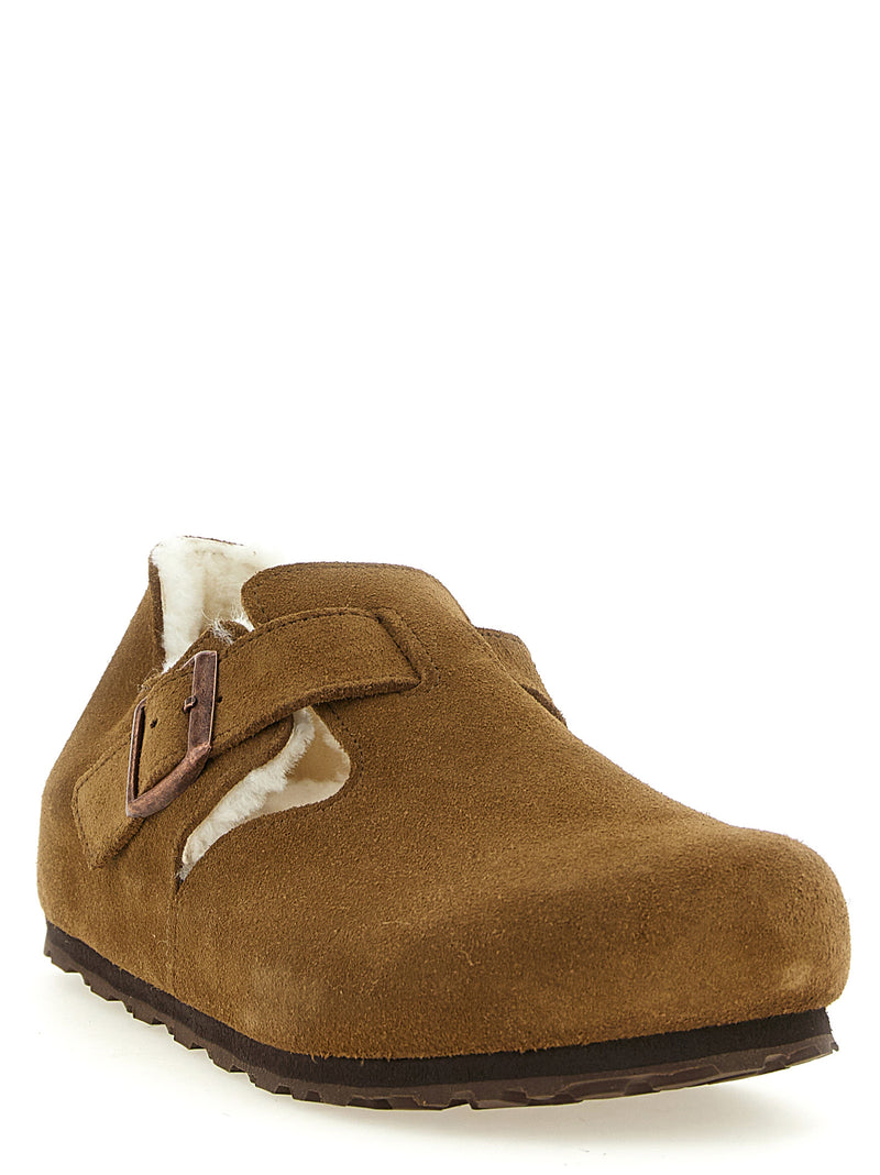 Sabots Birkenstock en cuir suédé marron
