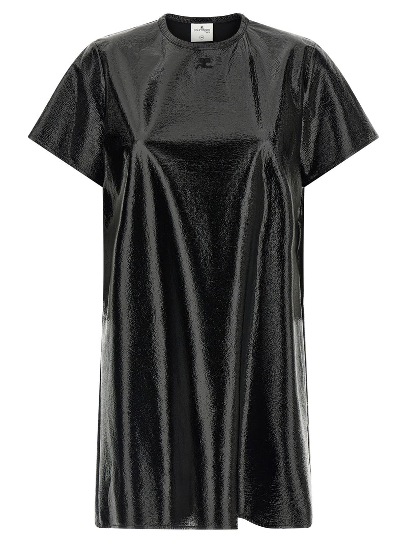 Robe Courrèges Courte Noire en Viscose