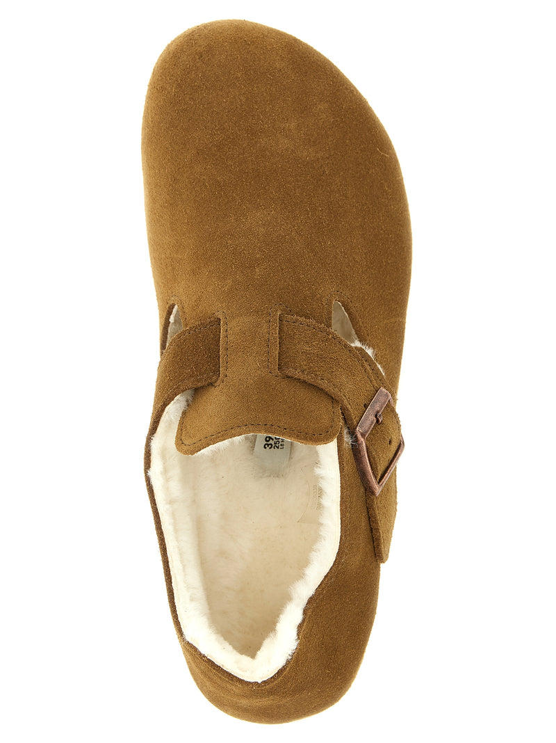 Sabots Birkenstock en cuir suédé marron