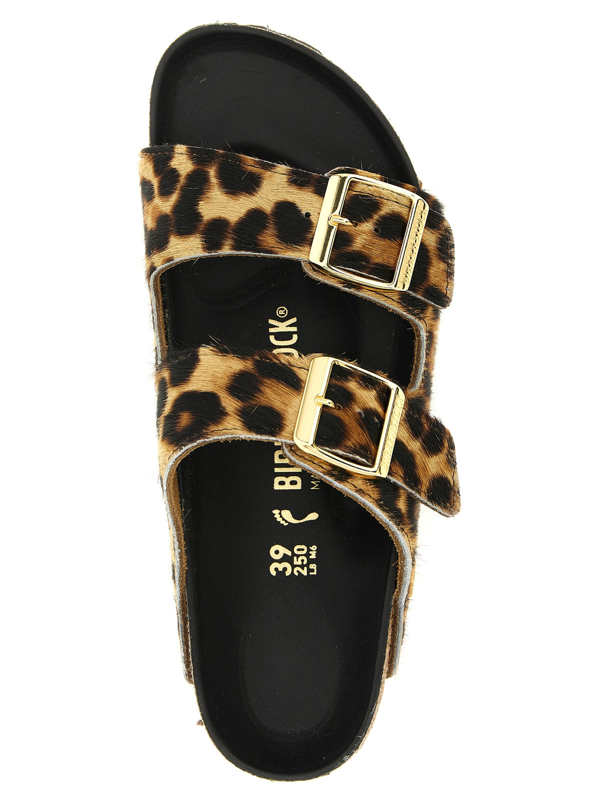 Birkenstock Claquettes en cuir de veau marron