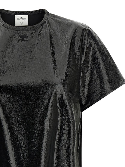 Courrèges Black Viscose Short Dress