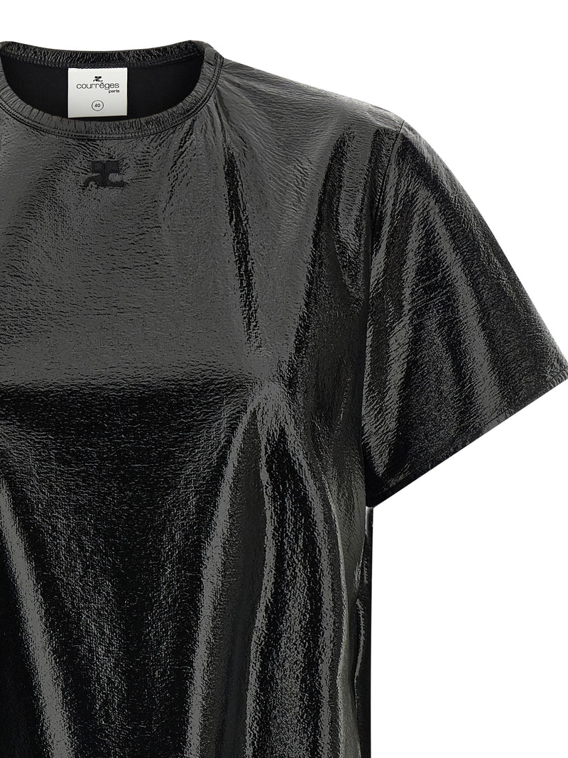 Robe Courrèges Courte Noire en Viscose