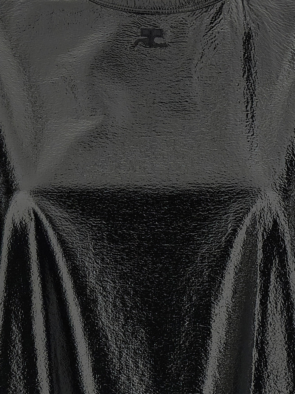 Robe Courrèges Courte Noire en Viscose