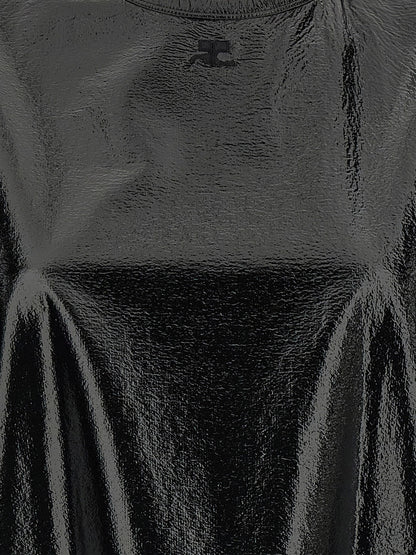 Courrèges Black Viscose Short Dress