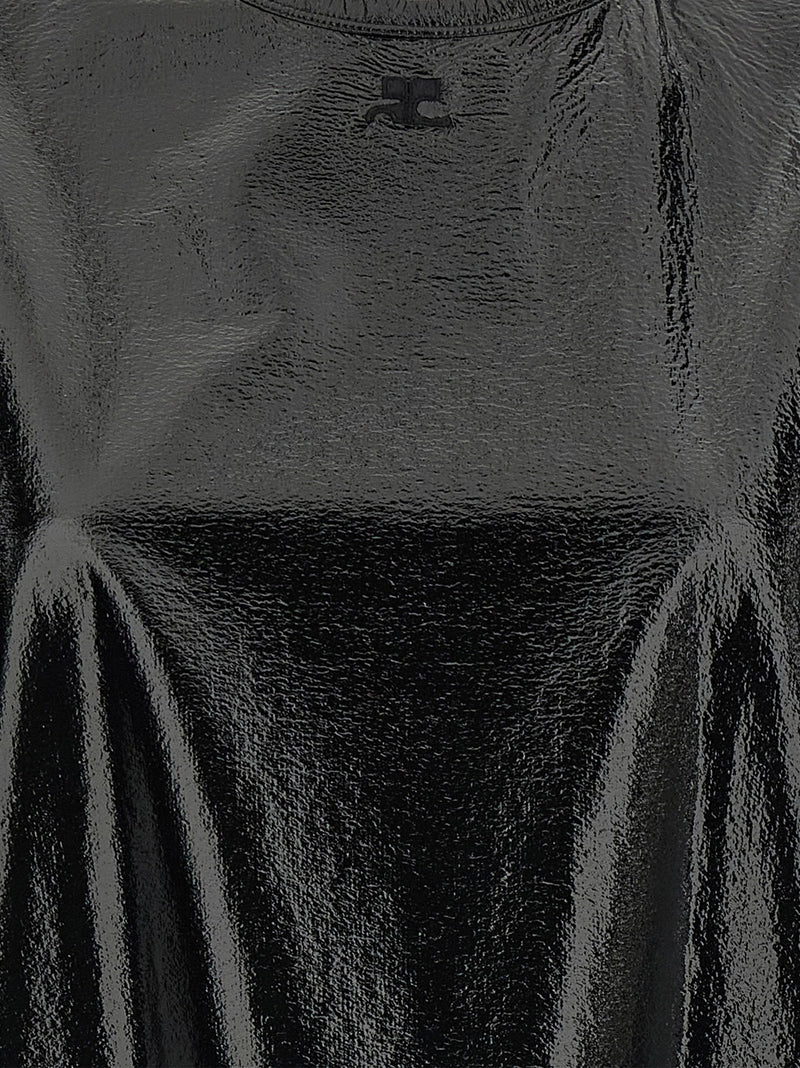 Robe Courrèges Courte Noire en Viscose
