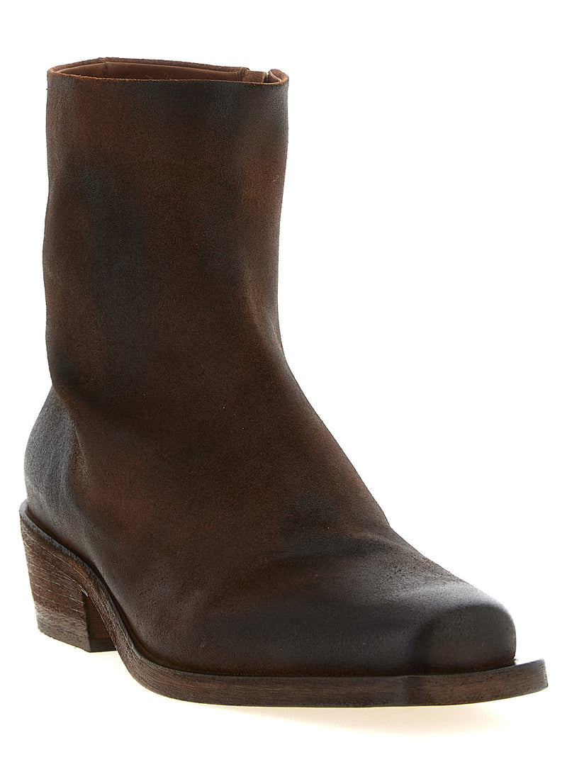 Bottines en cuir de veau marron Marsell