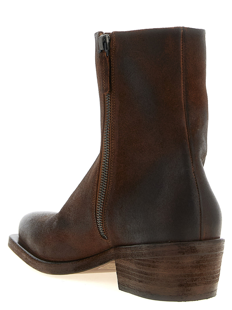 Bottines en cuir de veau marron Marsell