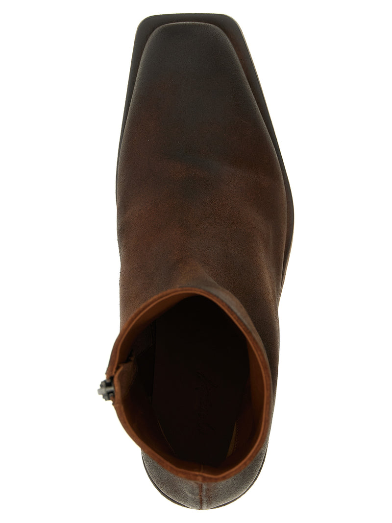 Bottines en cuir de veau marron Marsell