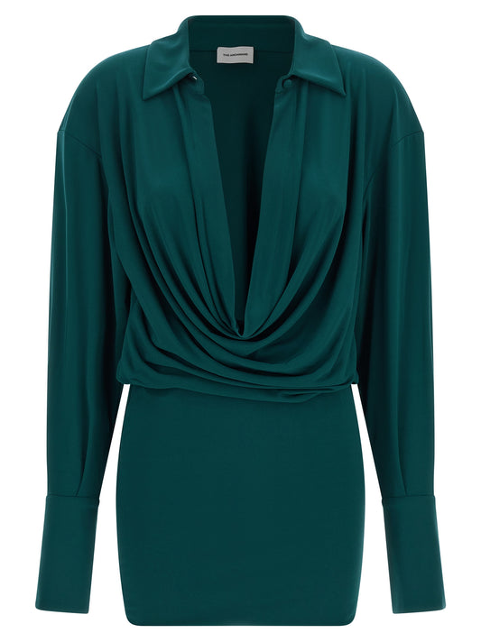 Robe courte bicolore en polyester Andamane