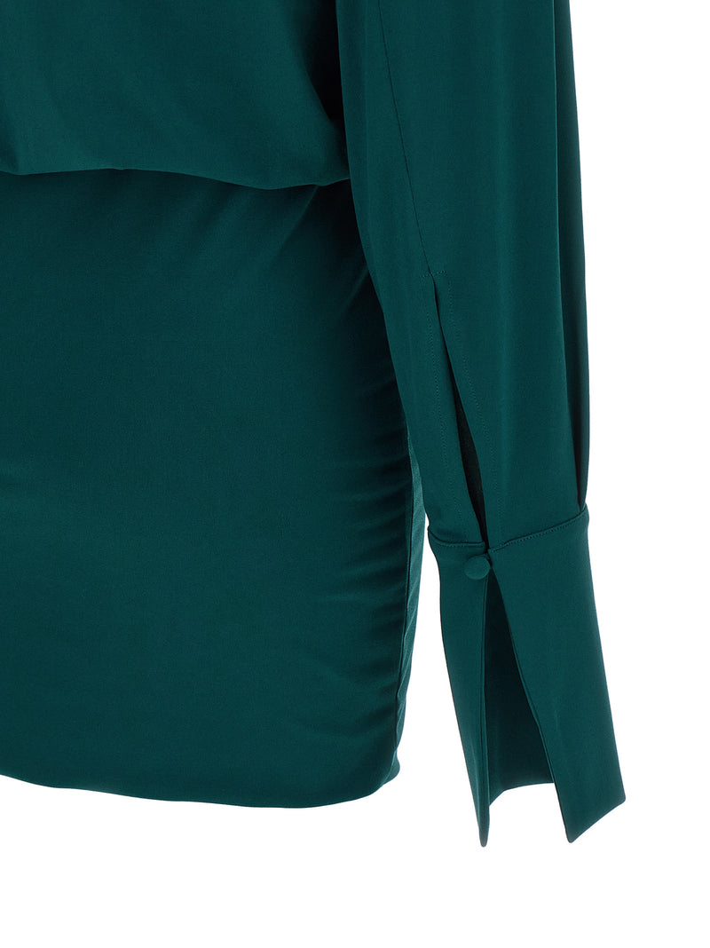 Robe courte bicolore en polyester Andamane