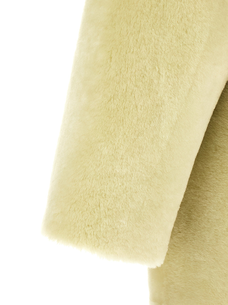 Manteau en fourrure d'agneau bicolore BLANCHA