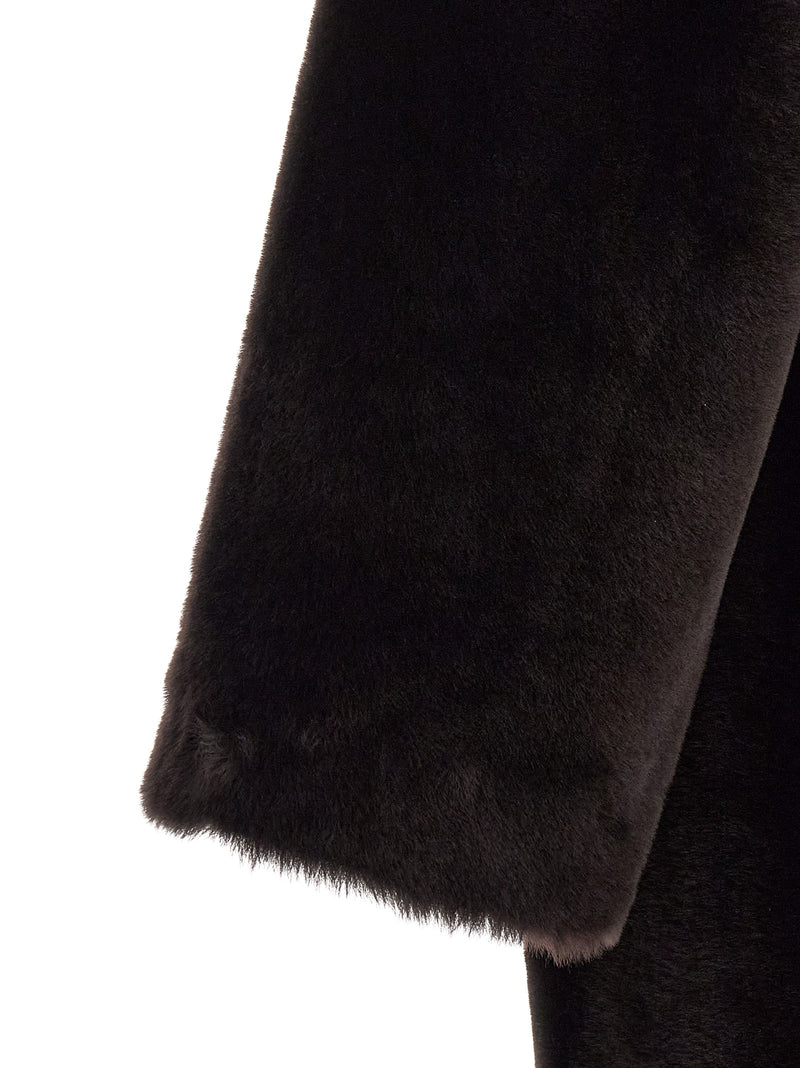 Manteau en fourrure d'agneau marron BLANCHA