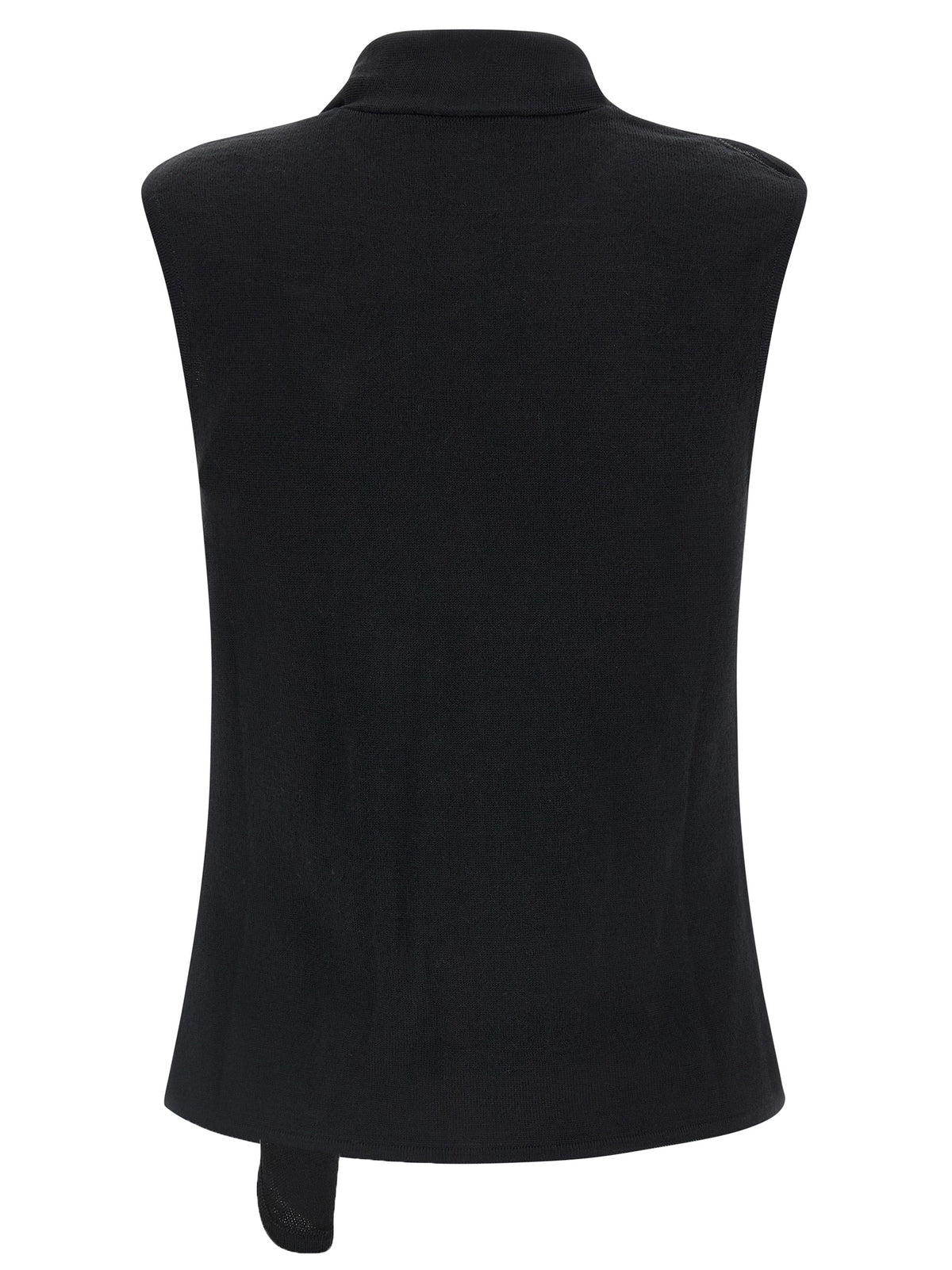 Veste sans manches en laine noire Lemaire