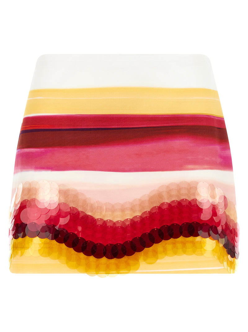 Jupe longue Fendi en coton multicolore