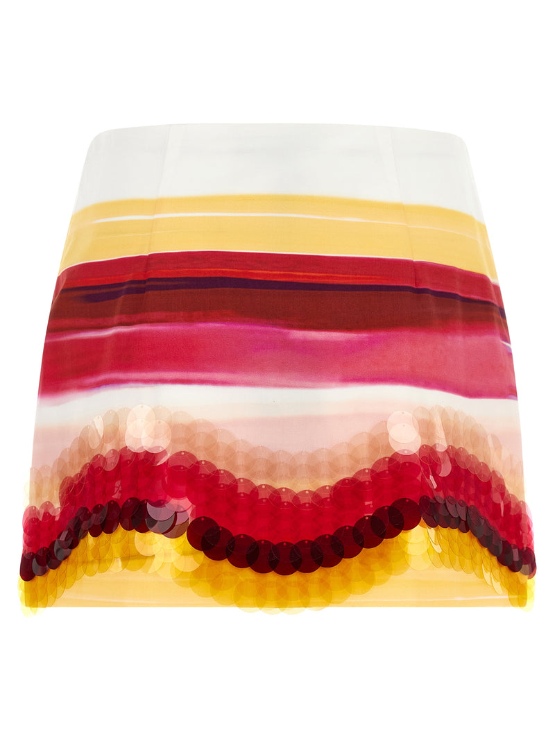 Jupe longue Fendi en coton multicolore