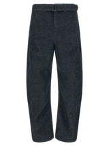 Lemaire Jean fuselé en coton bleu