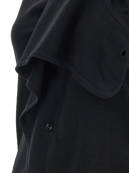 Lemaire Black Wool Sleeveless Jacket
