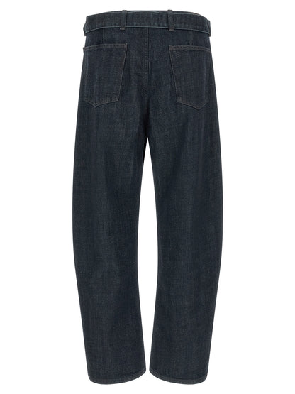 Lemaire Blue Cotton Tapered Jeans