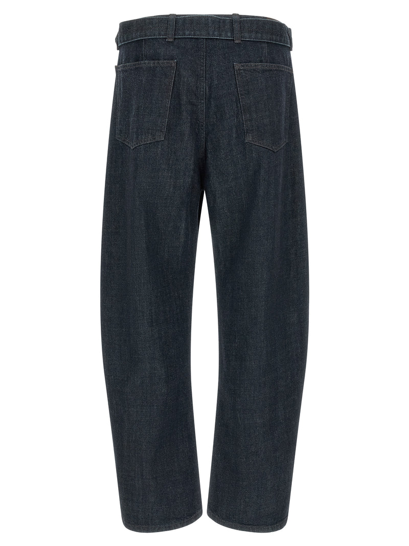 Lemaire Jean fuselé en coton bleu