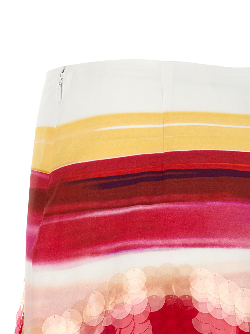 Jupe longue Fendi en coton multicolore