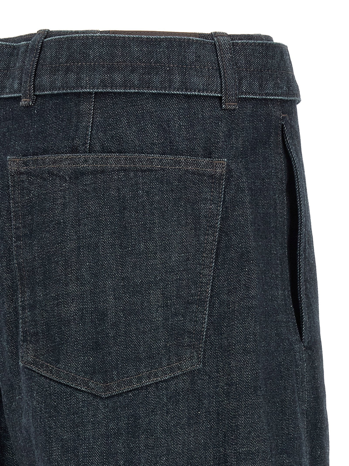 Lemaire Jean fuselé en coton bleu