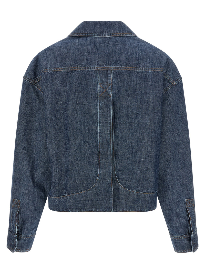 Veste en jean bleu en coton Fendi